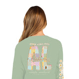 Simply Southern Long Sleeve Alabama T-Shirt for Women in Sage