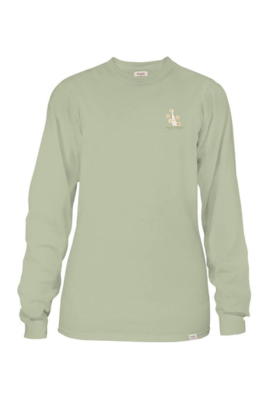 Simply Southern Long Sleeve Delaware T-Shirt for Women in Sage