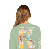 Simply Southern Long Sleeve Florida T-Shirt for Women in Sage