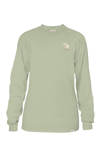 Simply Southern Long Sleeve Florida T-Shirt for Women in Sage