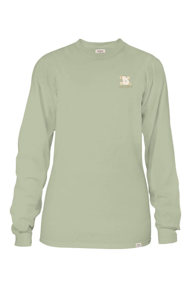 Simply Southern Youth Long Sleeve Georgia T-Shirt for Girls in Sage