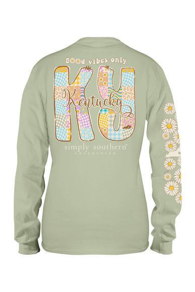 Simply Southern Long Sleeve Kentucky T-Shirt for Women in Sage