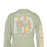 Simply Southern Plus Size Long Sleeve Maryland T-Shirt for Women in Sage
