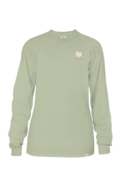 Simply Southern Plus Size Long Sleeve Texas T-Shirt for Women in Sage