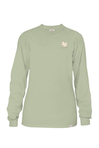 Simply Southern Long Sleeve Texas T-Shirt for Women in Sage