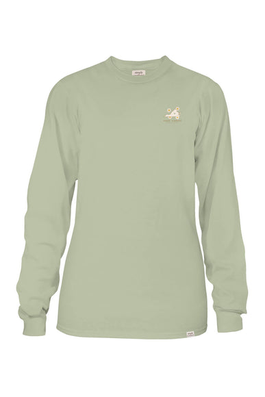 Simply Southern Plus Size Long Sleeve Virginia T-Shirt for Women in Sage