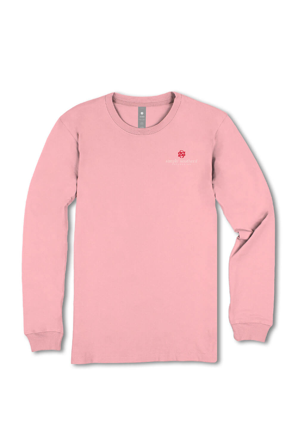 Simply Southern Plus Size Stay Sweet Long Sleeve T-Shirt for Women in Pink