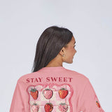 Simply Southern Stay Sweet Long Sleeve T-Shirt for Women in Pink