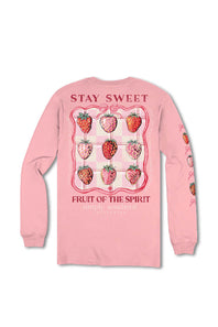 Simply Southern Stay Sweet Long Sleeve T-Shirt for Women in Pink