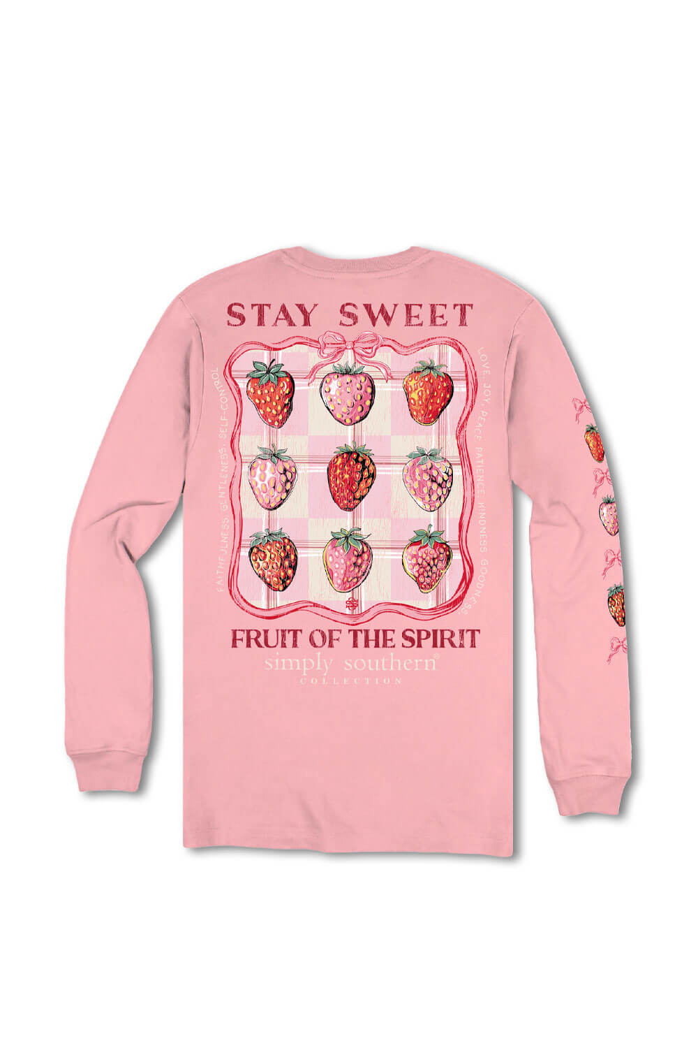 Simply Southern Stay Sweet Long Sleeve T-Shirt for Women in Pink
