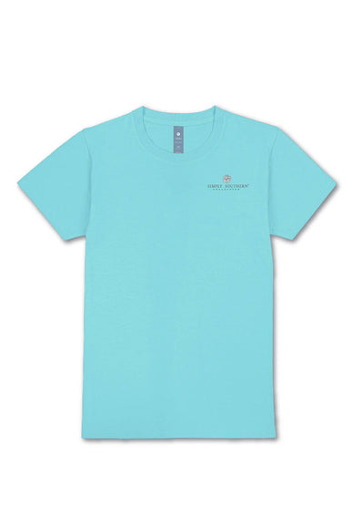 Simply Southern Plus Size I Survived Storms T-Shirt for Women in Washed Blue