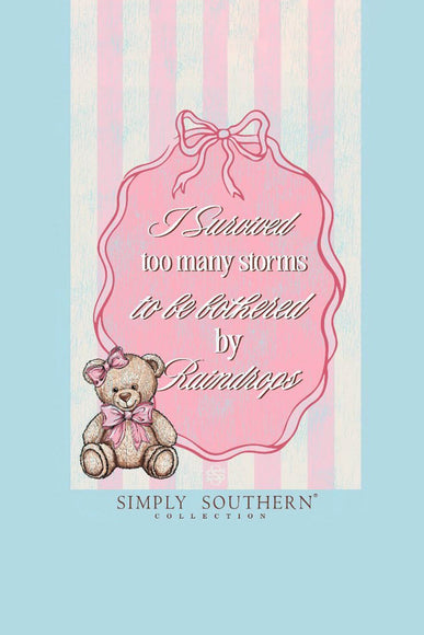 Simply Southern I Survived Storms T-Shirt for Women in Washed Blue