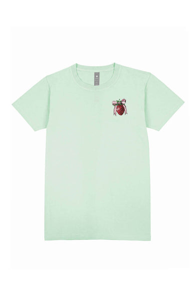 Simply Southern Plus Size Strawberry T-Shirt for Women in Mint