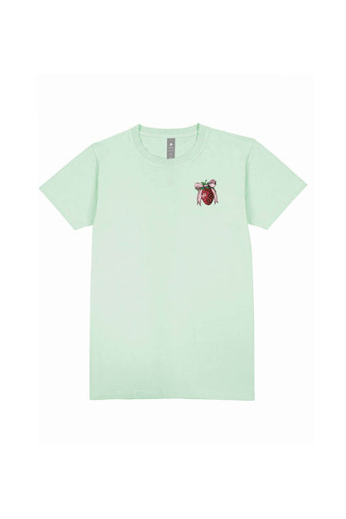  Simply Southern Youth Girls Strawberry T-Shirt for Girls in Mint