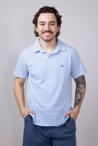 Men's Simply Southern Stripe Polo for Men in Blue