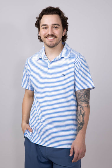 Men's Simply Southern Stripe Polo for Men in Blue