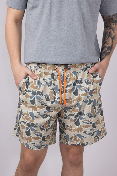 Mens Simply Southern 7.5” Swim Shorts for Men in Camo