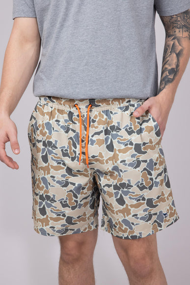 Mens Simply Southern 7.5” Swim Shorts for Men in Camo