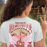 Womens Simply Southern Shirts Take Me To Nashville T-Shirt for Women in Grey