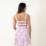 Simply Southern Tank Shirred Chest Dress for Women in Pink Pineapple