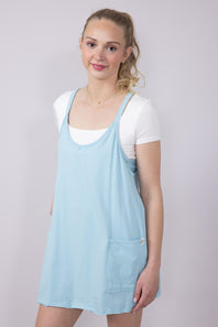 Womens Simply Southern Tara Romper Dress for Women in Ice Blue