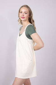 Womens Simply Southern Tara Romper Dress for Women in Off White