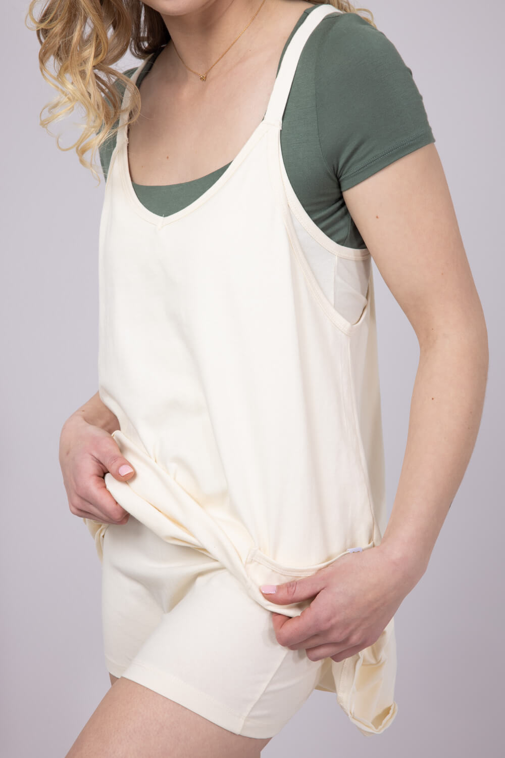 Womens Simply Southern Tara Romper Dress for Women in Off White