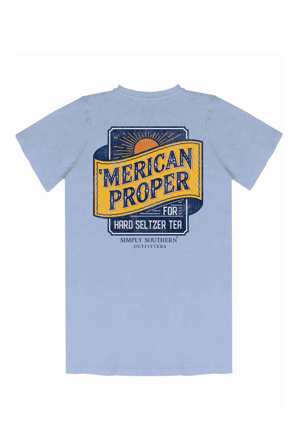 Mens Simply Southern T-Shirts Seltzer T-Shirt for Men in Sea