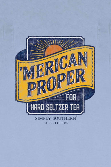 Mens Simply Southern T-Shirts Seltzer T-Shirt for Men in Sea