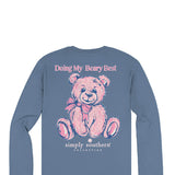 Simply Southern Plus Size Doing My Best Long Sleeve T-Shirt for Women in Blue