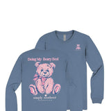 Simply Southern Plus Size Doing My Best Long Sleeve T-Shirt for Women in Blue
