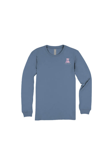 Simply Southern Youth Doing My Best Long Sleeve T-Shirt for Girls in Blue
