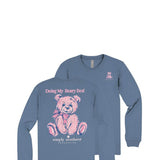 Simply Southern Youth Doing My Best Long Sleeve T-Shirt for Girls in Blue