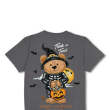 Simply Southern Plus Size Trick Or Treat T-Shirt for Women in Grey