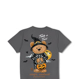 Simply Southern Trick Or Treat T-Shirt for Women in Grey