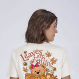 Simply Southern Leaves Are Falling Autumn Is Calling T-Shirt for Women in Linen