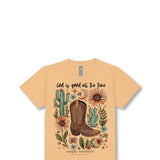 Womens Simply Southern Shirt God Is Good T-Shirt for Girls in Bisque Cream