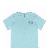  Simply Southern Womens T-Shirts Trust The Flow Track T-Shirt for Women in Wash Aqua Blue 