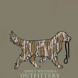 Men's Simply Southern Camo Dog T-Shirt for Men in Brown