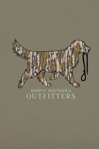 Men's Simply Southern Camo Dog T-Shirt for Men in Brown