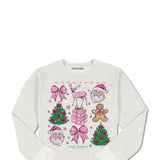 Simply Southern Trees Crewneck for Women in Light Grey