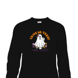 Simply Southern Long Sleeve Shirts Boo Crew T-Shirt for Women in Black