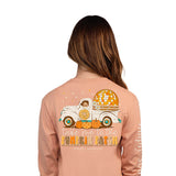 Long Sleeve Simply Southern Shirts Long Sleeve Pumkin Patch T-Shirt for Women in Cafe 