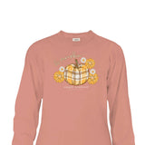  Simply Southern Plus Size Womens Long Sleeve Pumkin Patch T-Shirt for Women in Cafe 