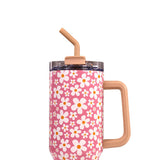 Simply Southern 40oz Tumbler in Pink Daisy