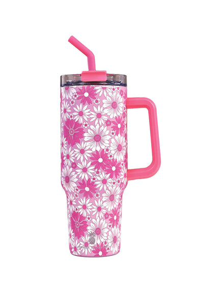 Simply Southern 40oz Tumbler in Pink Flower