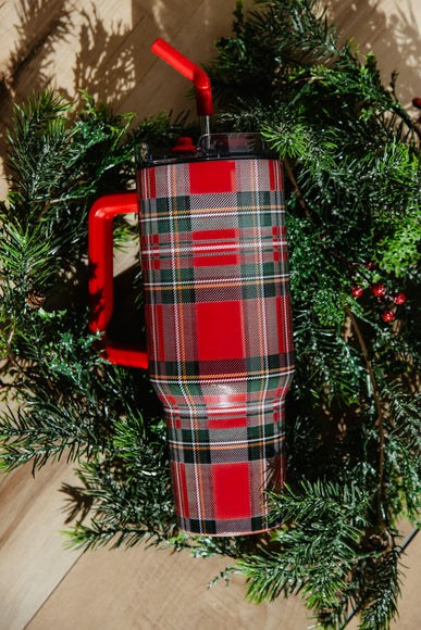 Simply Southern 40oz Tumbler in Red Plaid
