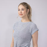 Simply Southern Women's Tops Twist Hem Top for Women in Heather Grey