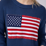 Simply Southern Clothing USA Sweater for Women in Dark Blue