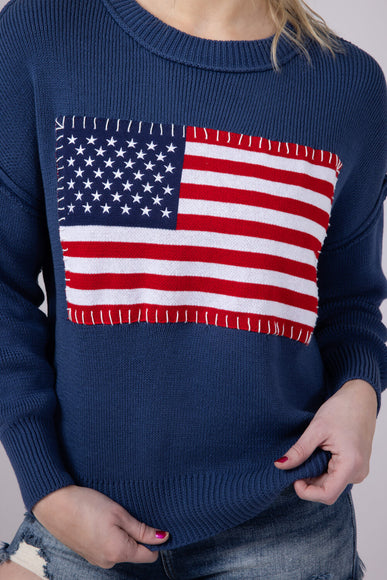 Simply Southern Clothing USA Sweater for Women in Dark Blue